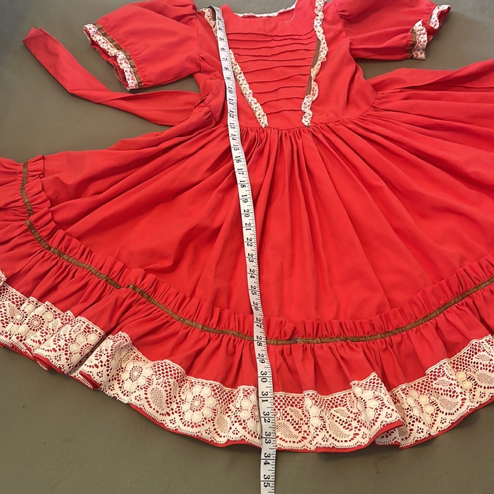 FOLKLORIC BEAUTIFULL Ruffled Girls DRESS - Picture 12 of 13